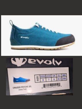 NEW Evolv Cruzer Psyche Approach Shoes Deep Teal Womens Sz 8 W